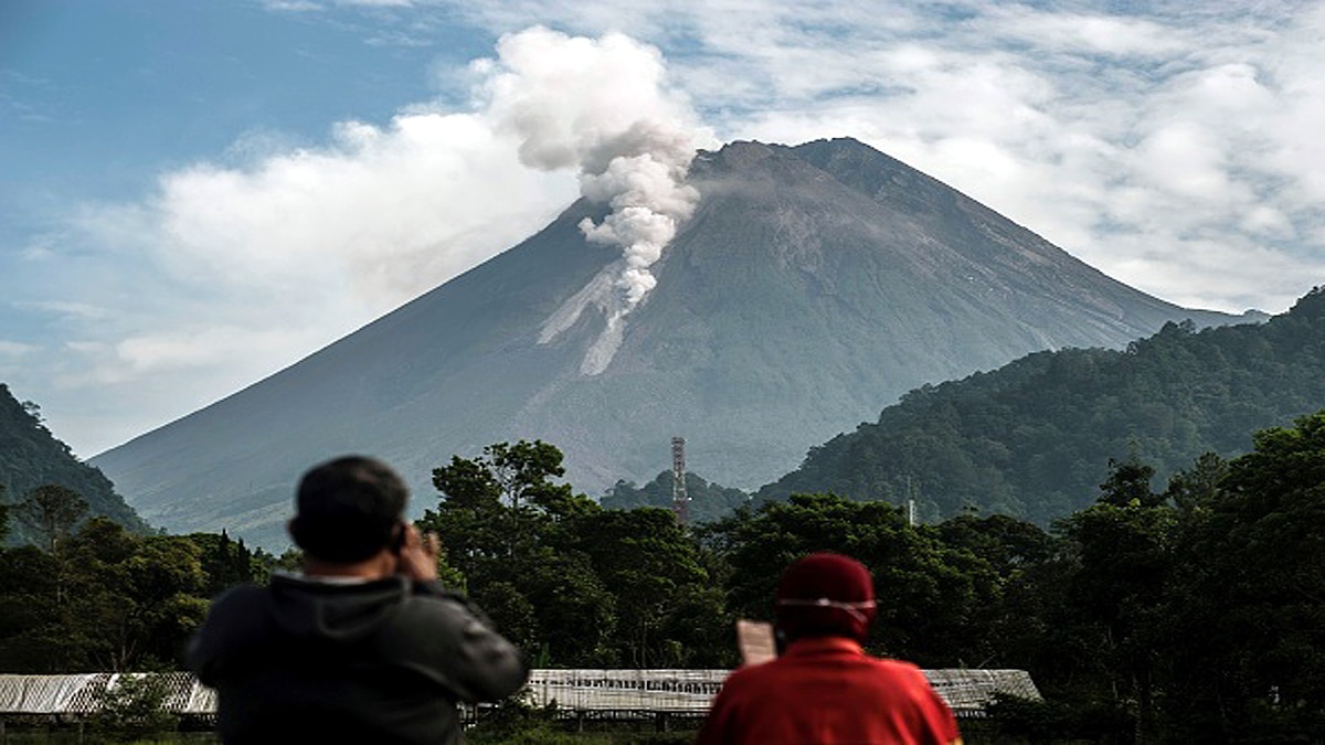 Mount Merapi Volcano of Indonesia Erupts 
