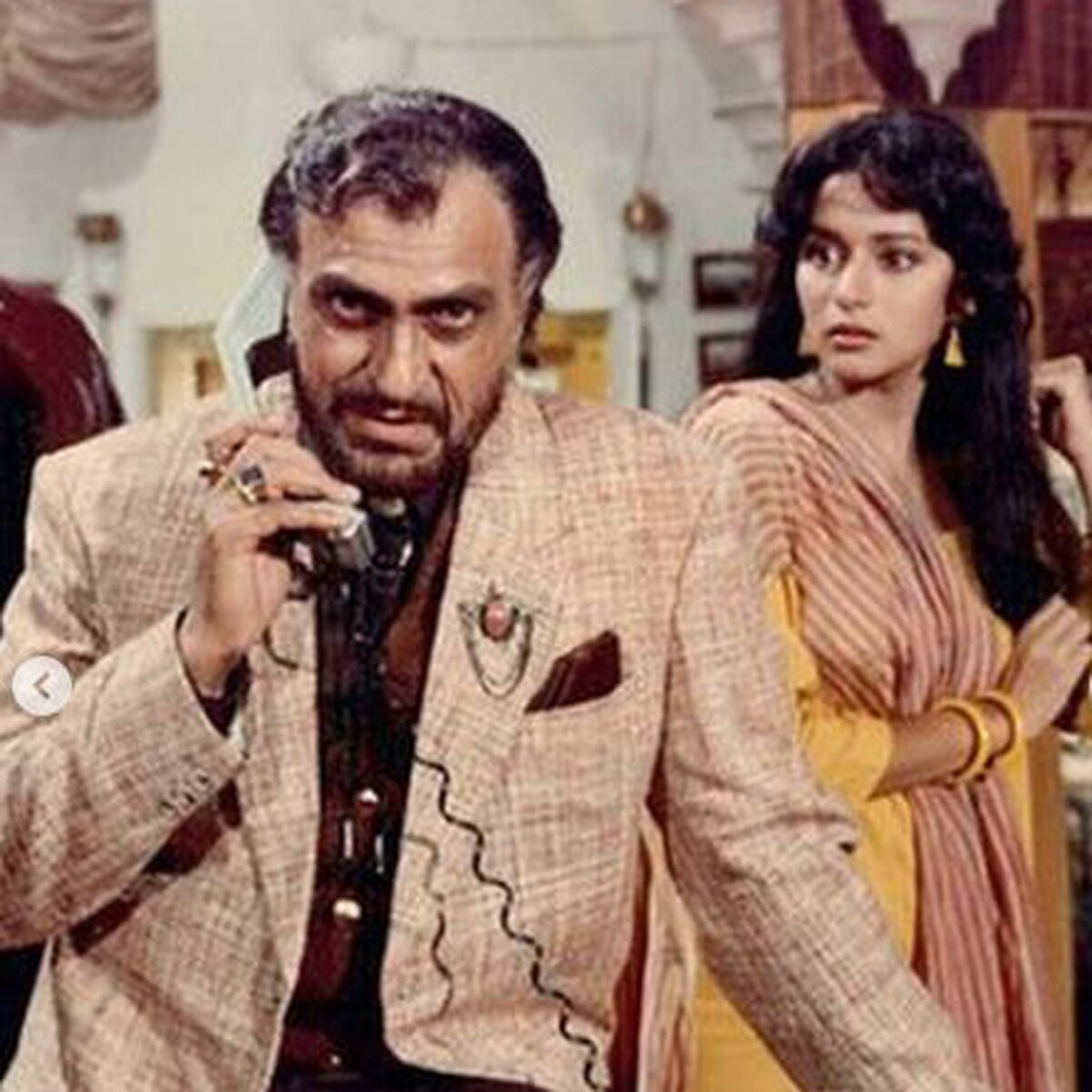 अमरीश पुरी संग माधुरी दीक्षित