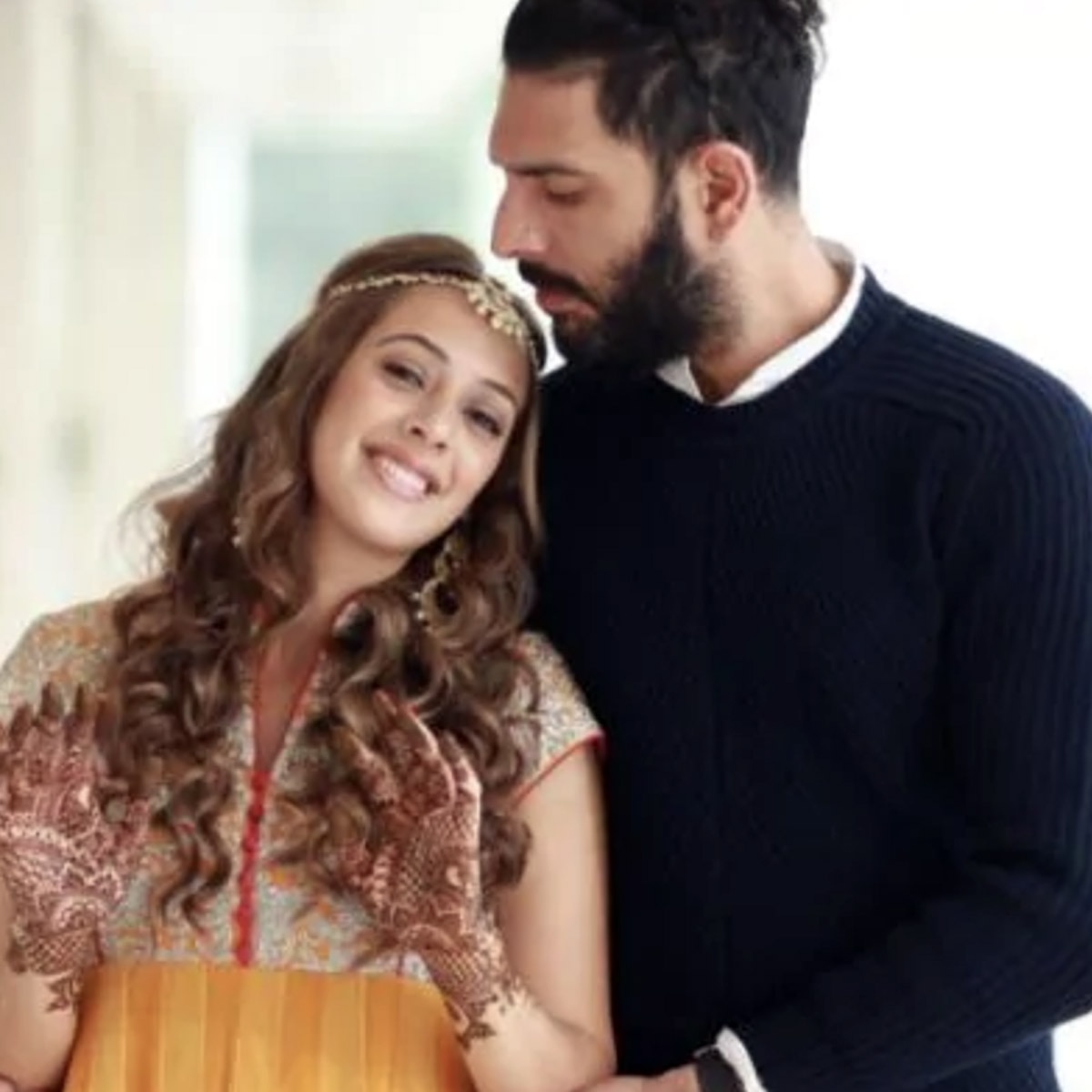 पत्नी संग युवराज सिंह