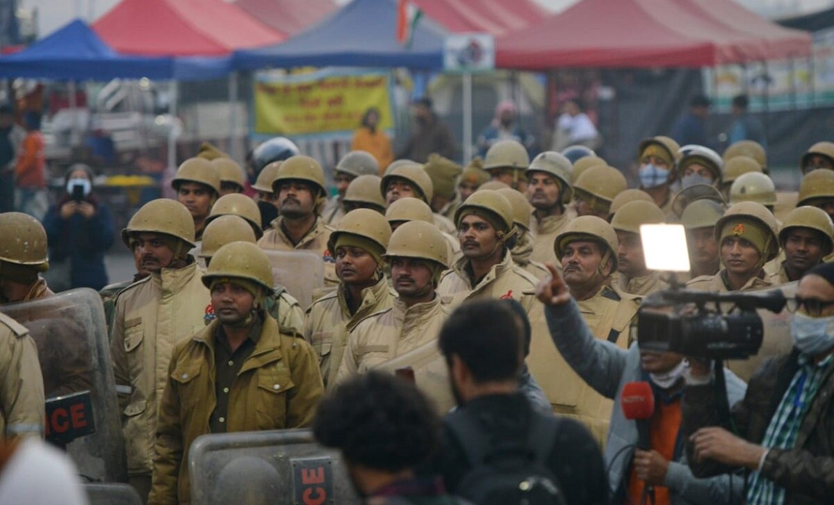 सिंघु बॉर्डर पर प्रदर्शन