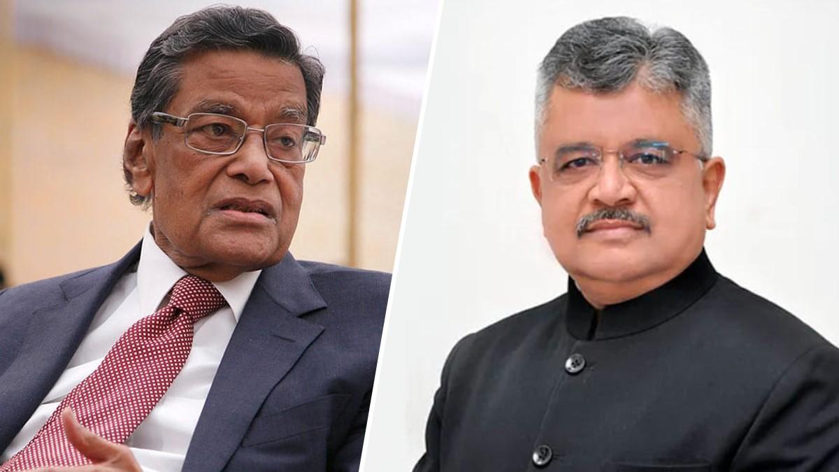 Attorney General of India K. K. Venugopal and Solicitor General of India Tushar Mehta (left to right)