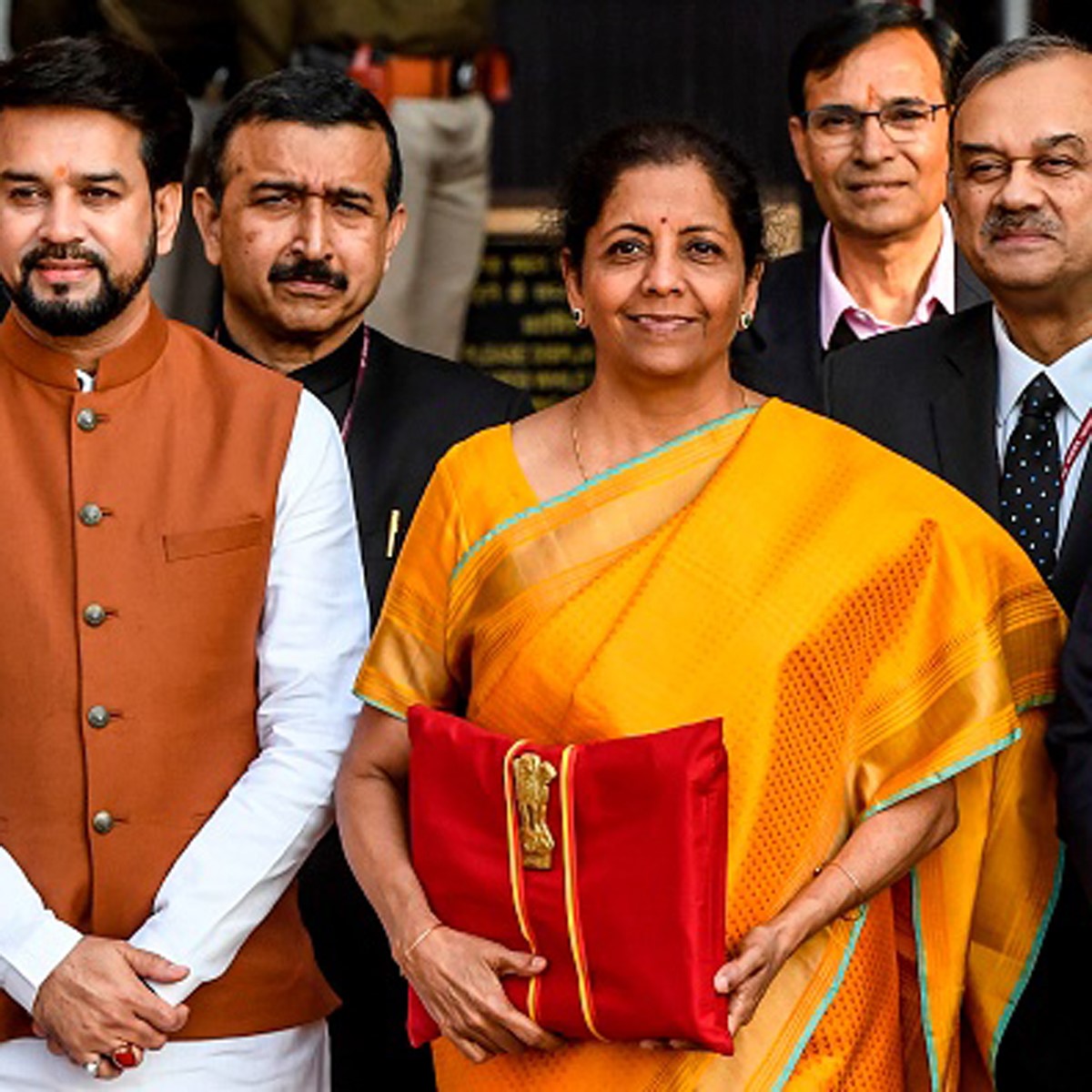 Finance Minister Nirmala Sitharaman With Team (Getty)