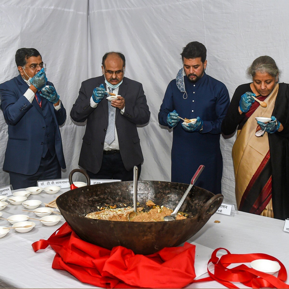 Finance Minister Nirmala Sitharaman With Team (Getty)