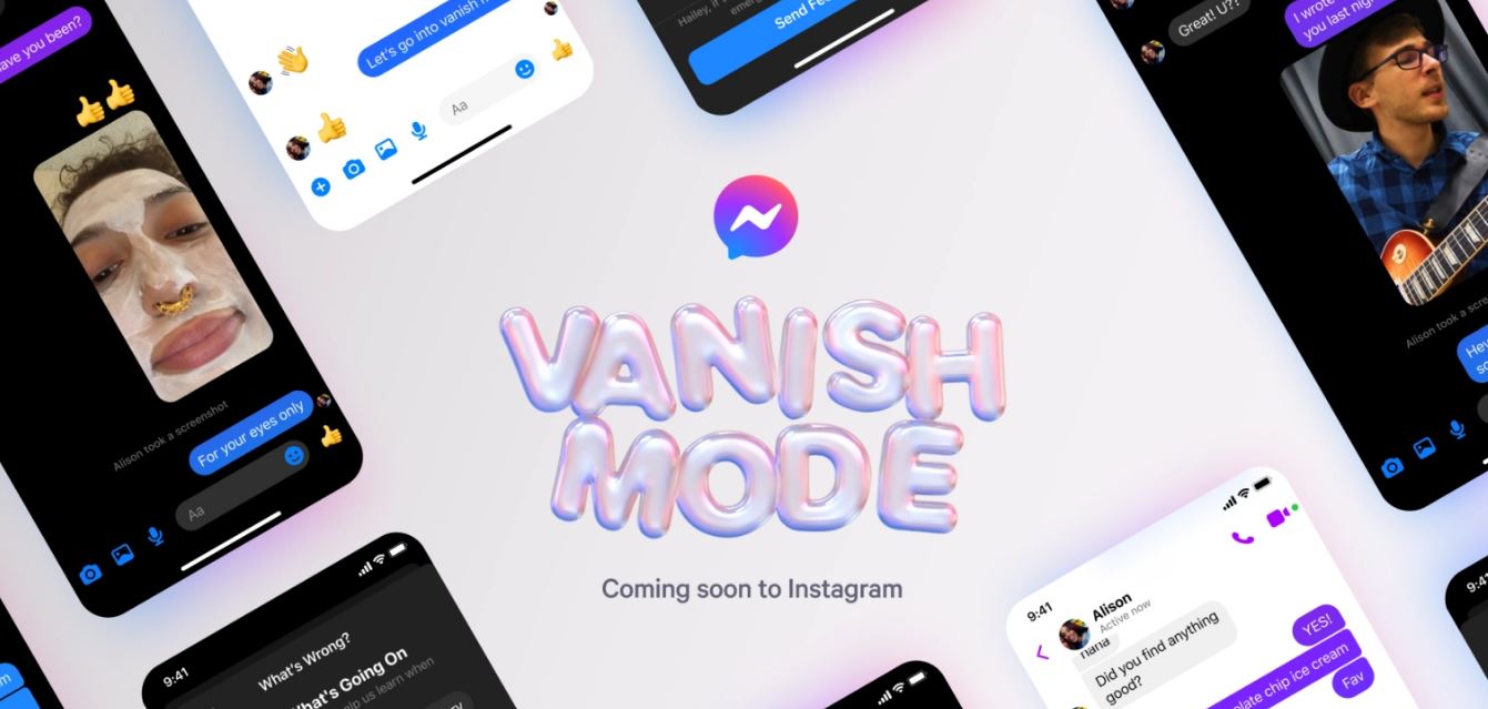 Vanish mode on Instagram Vanish mode on Instagram