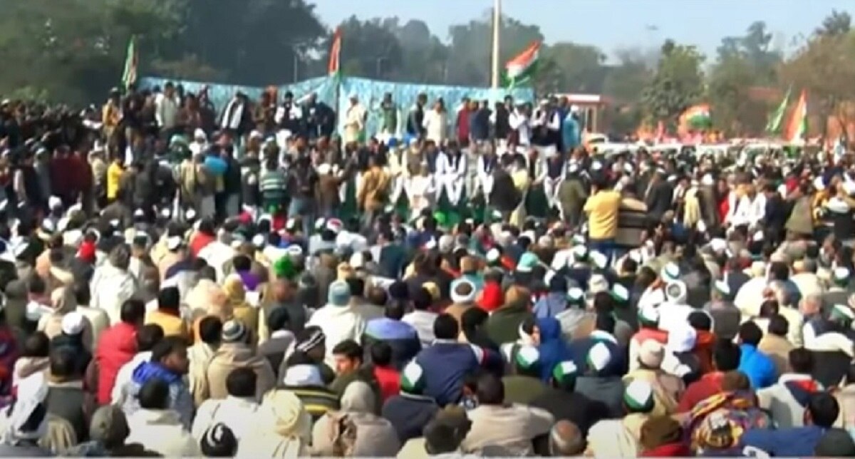 सिंघु बॉर्डर पर प्रदर्शन