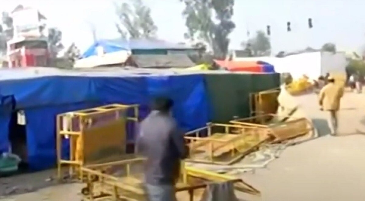 सिंघु बॉर्डर पर प्रदर्शन