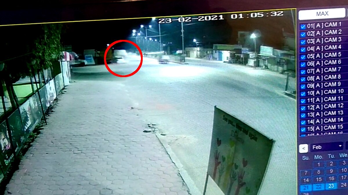 2 सेकेंड में 6 छात्रों की मौत, सीसीटीवी में नजर आई खड़े ट्रक में घुसती हुई तेज रफ्तार कार 