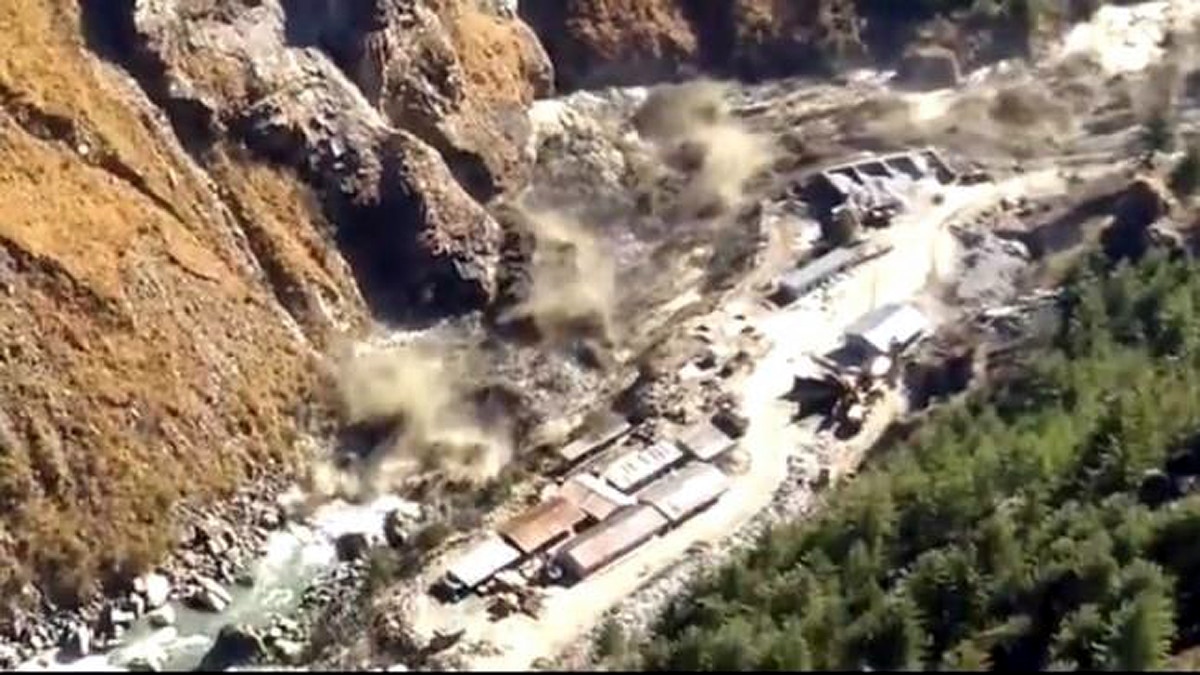 Chamoli disaster caused by landslide