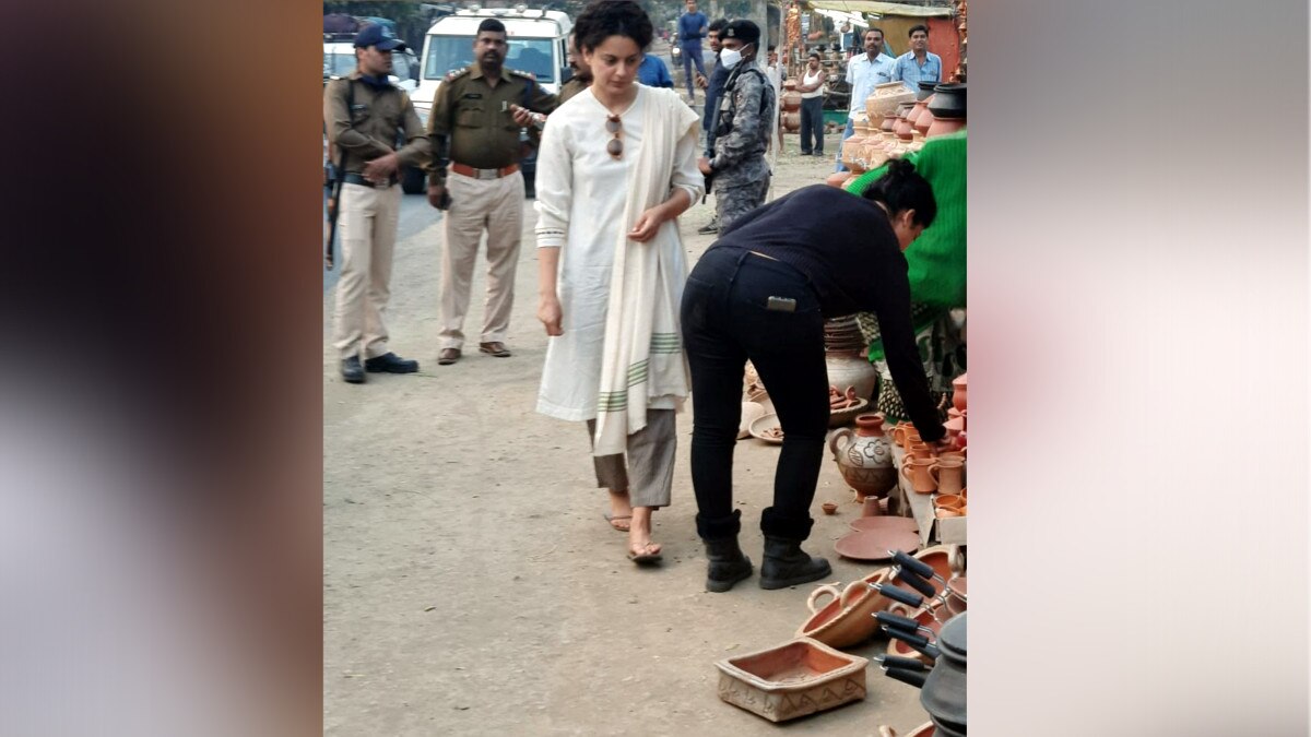मिट्टी के बर्तनों की दुकान देख कंगना ने रोक दी कार