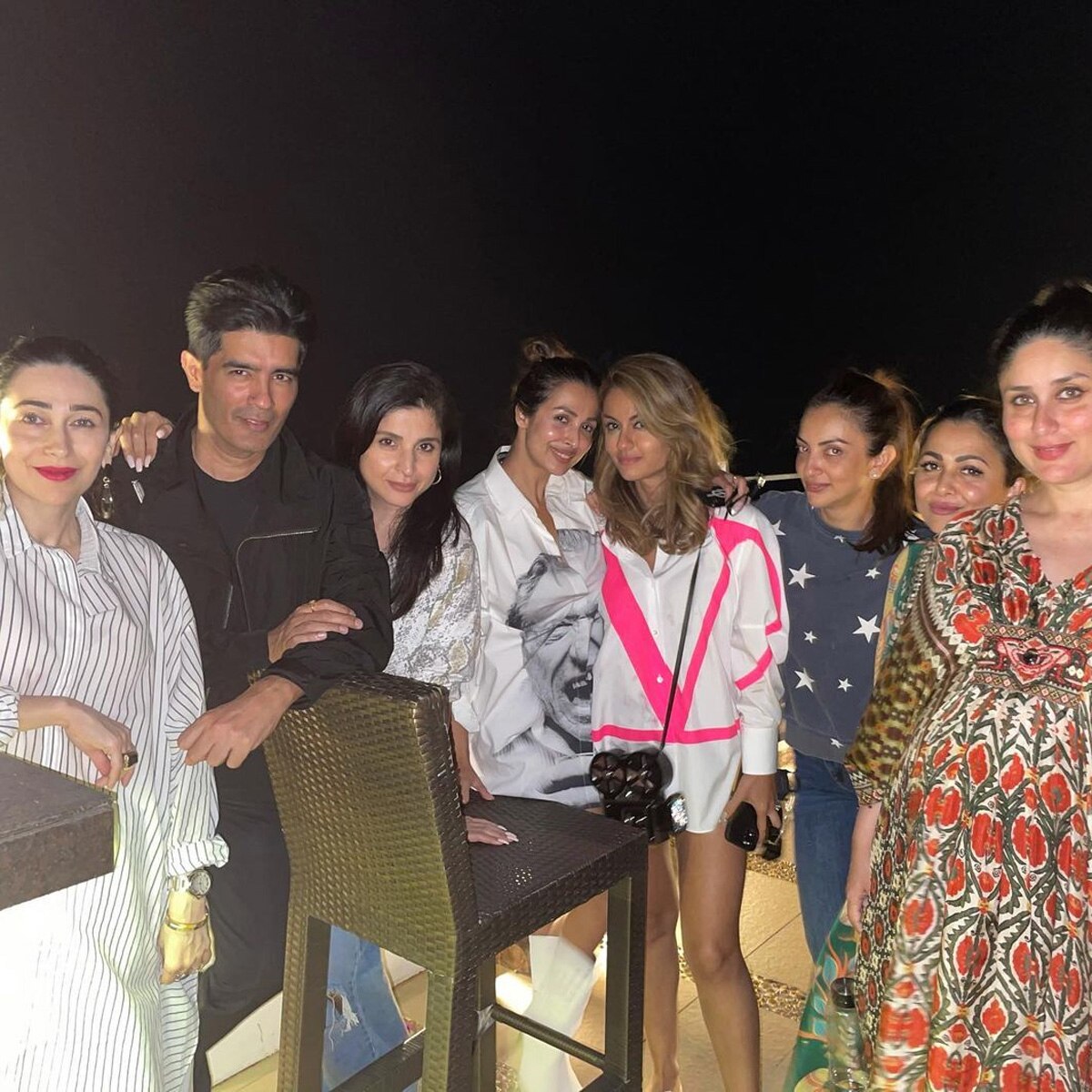 मनीष मल्होत्रा, नताशा पूनावाला, अमृता अरोड़ा, करीना कपूर खान, मलाइका अरोड़ा 