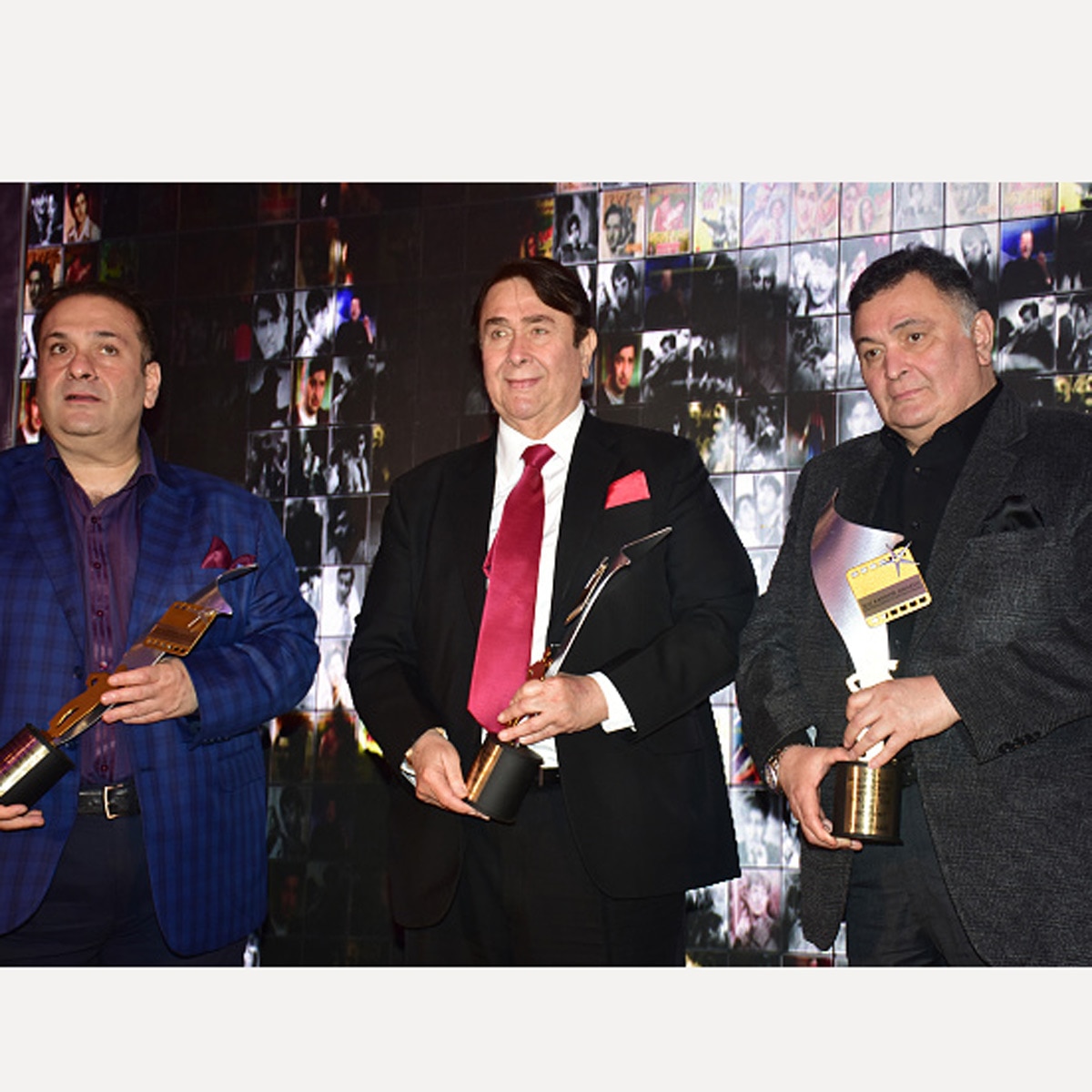 राजीव कपूर भाईयों के साथ 