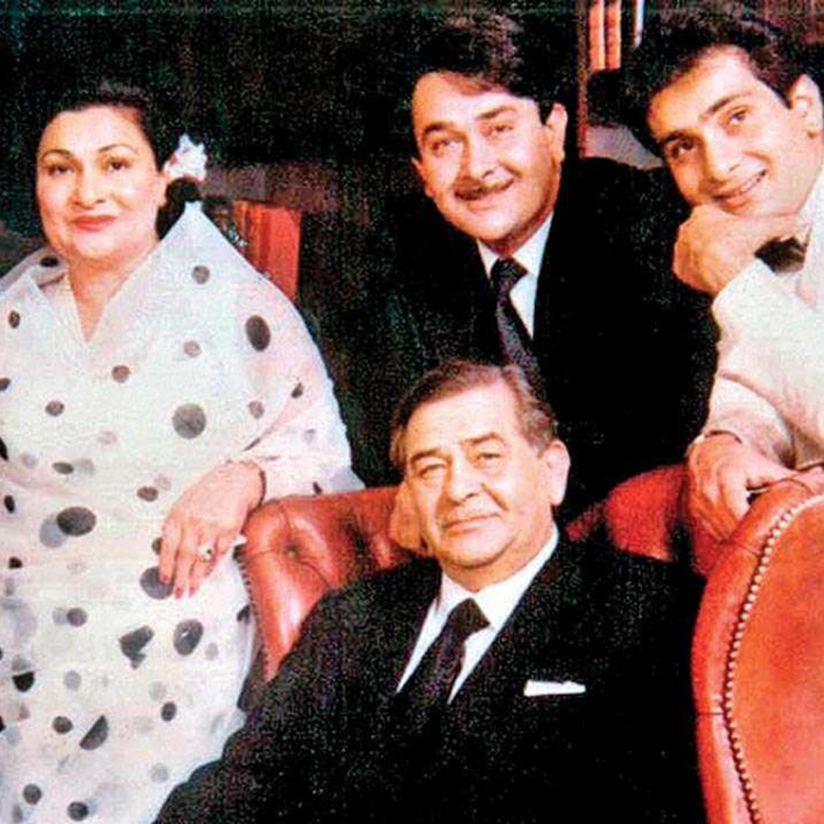 रणधीर कपूर और राजीव कपूर संग राज कपूर