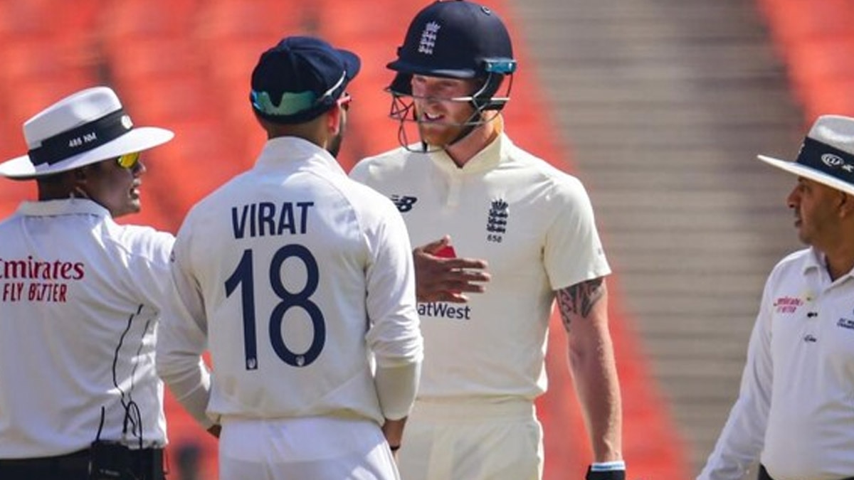 virat kohli ben stokes heated exchange