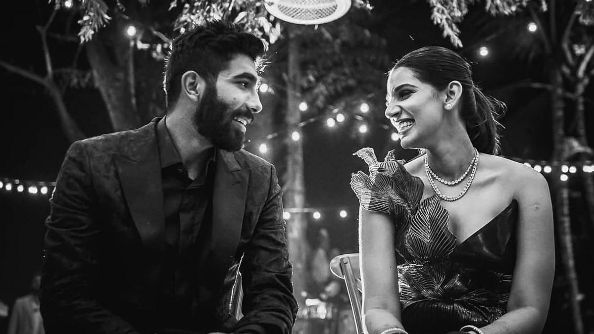 jasprit bumrah shares first photo with sanjana ganesan