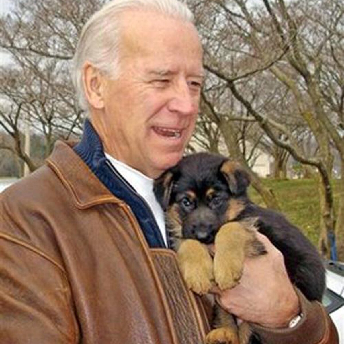 joe biden with his dog