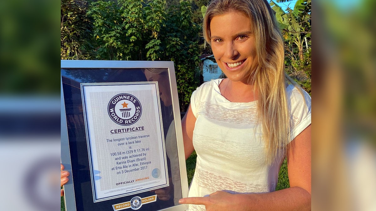 Karina Oliani Traverses Lava Lake