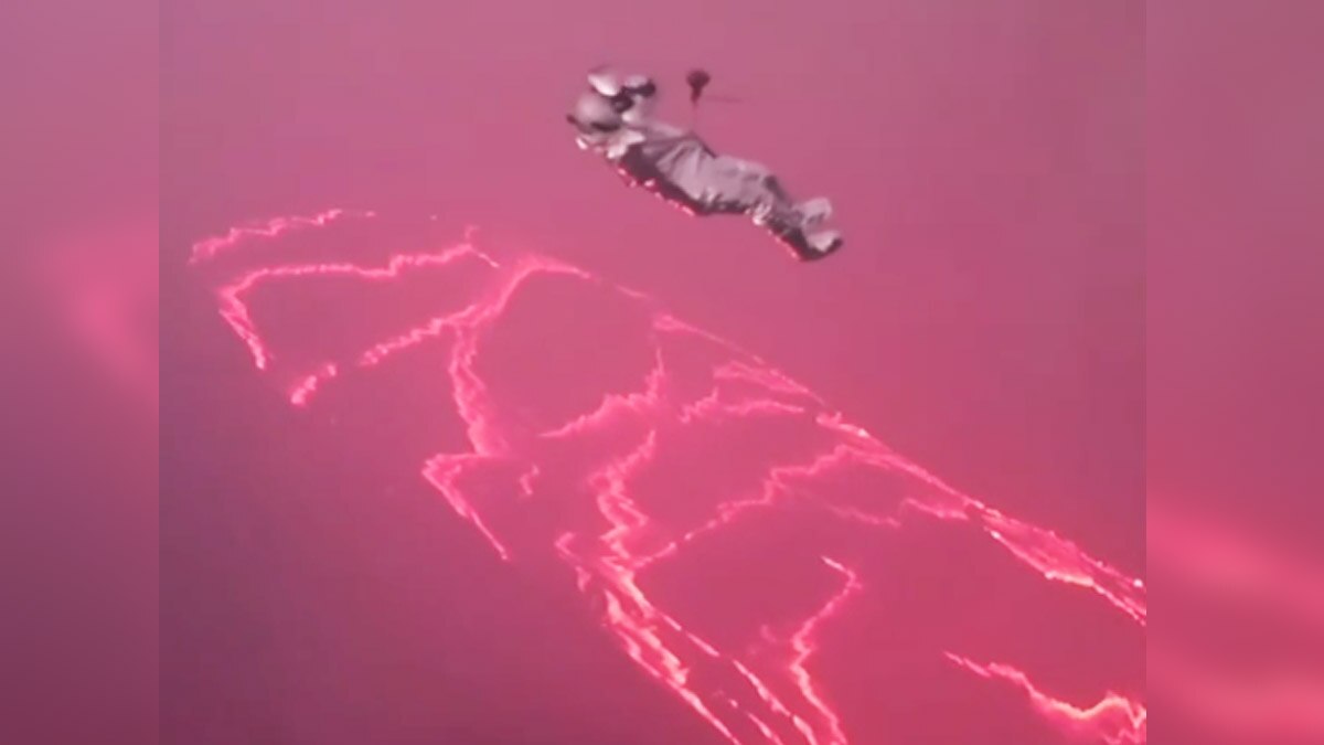Karina Oliani Traverses Lava Lake