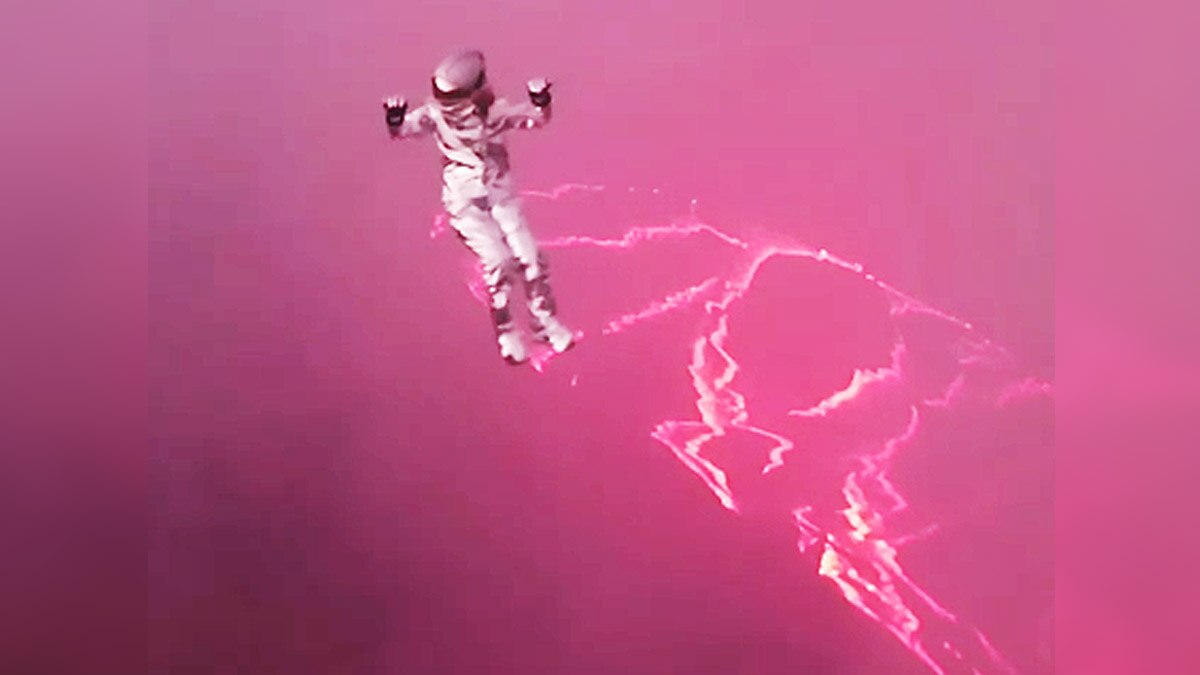 Karina Oliani Traverses Lava Lake