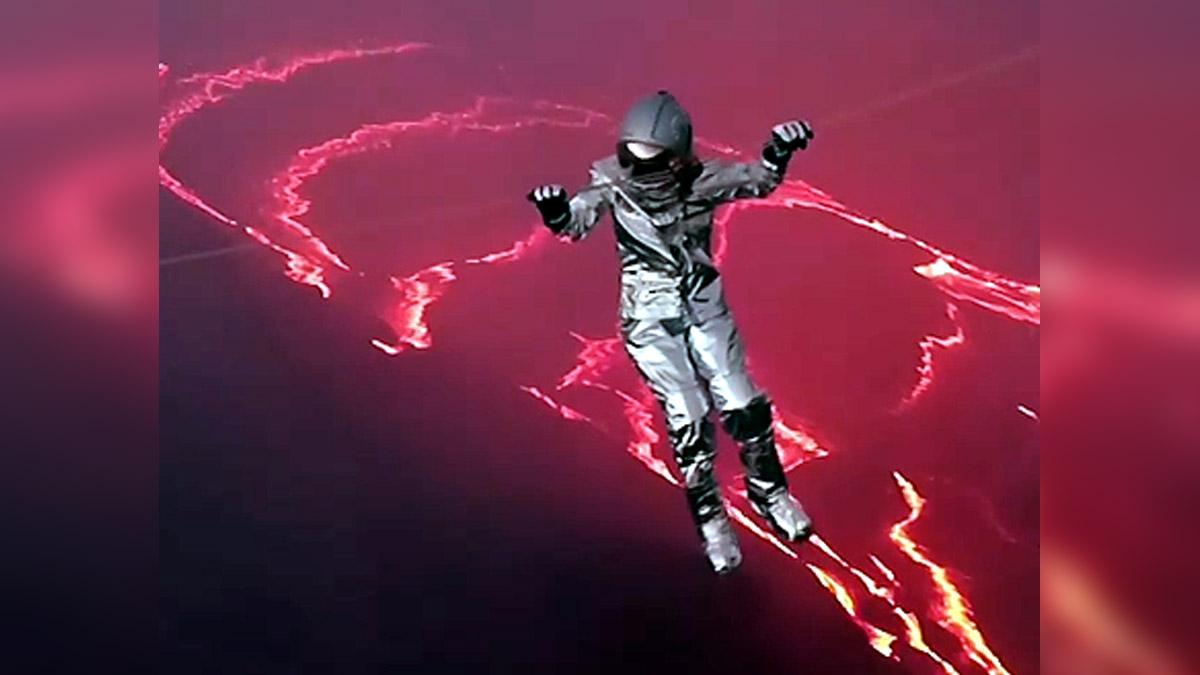 Karina Oliani Traverses Lava Lake