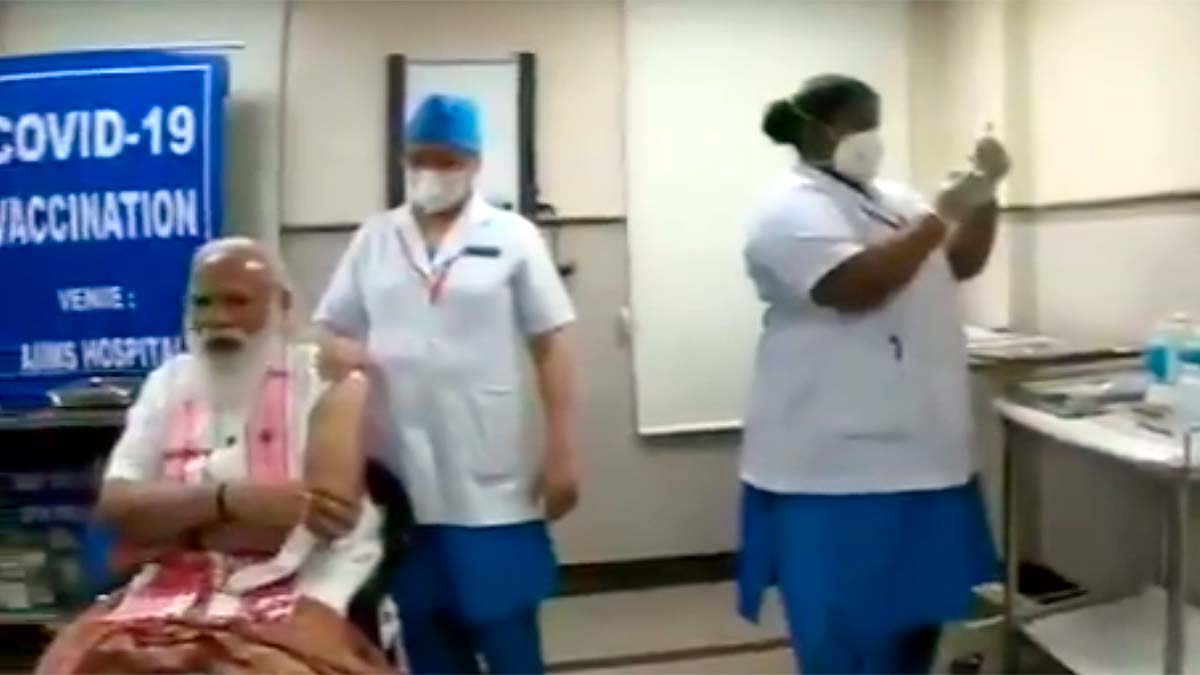PM Narendra Modi First Dose of Covaxin