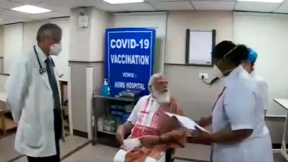 PM Narendra Modi First Dose of Covaxin