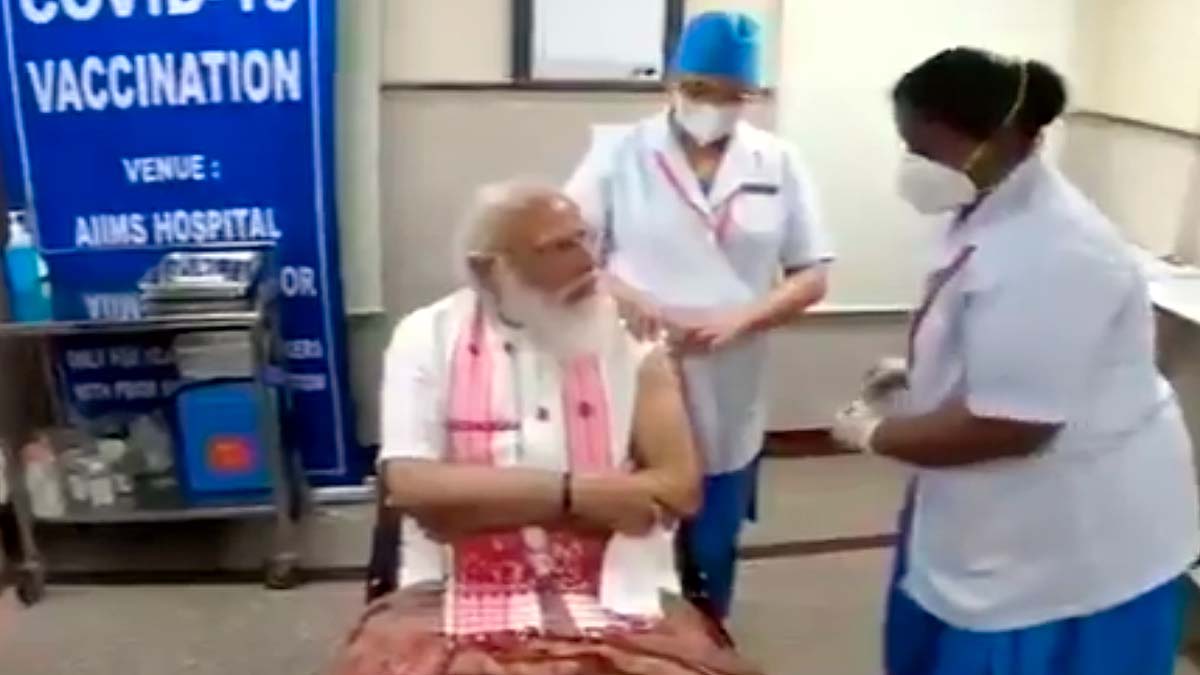 PM Narendra Modi First Dose of Covaxin