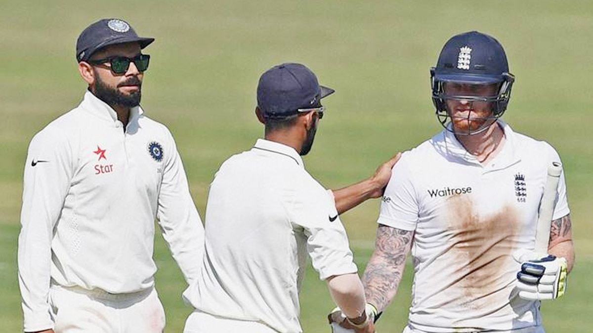 joe root and ben stokes congratulate team india