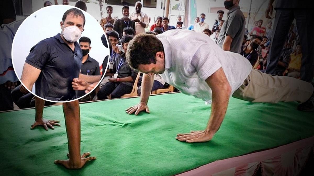 सिक्स पैक ऐब्स-वन हैंड पुशअप, राजनीति के असली बाहुबली 50 साल के राहुल!