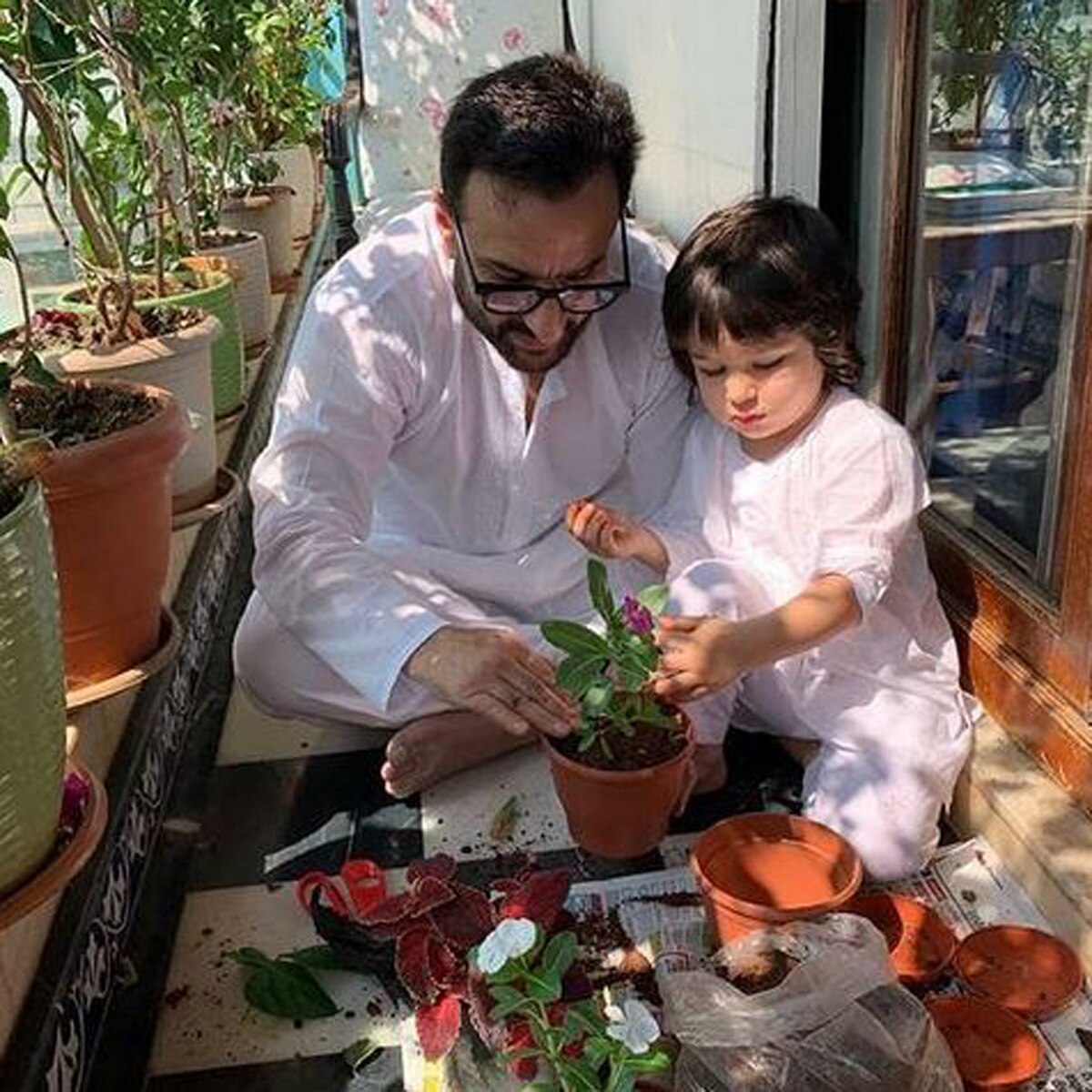 तैमूर संग सैफ