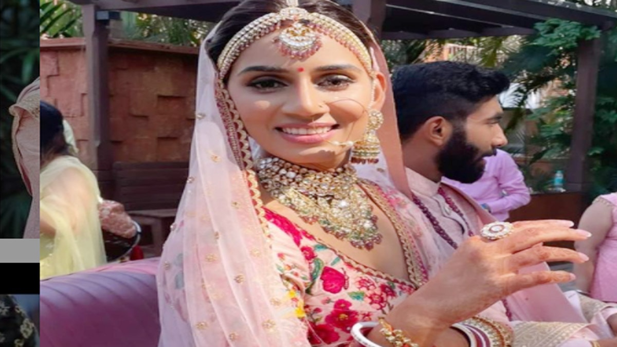 Video of jasprit bumrah and sanjana ganesan wedding 