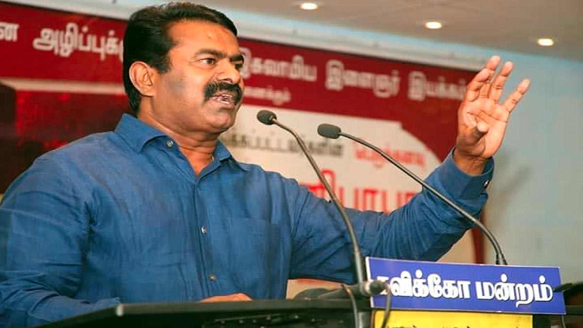 Senthamizhan Seeman Thackeray of Tamil Nadu 