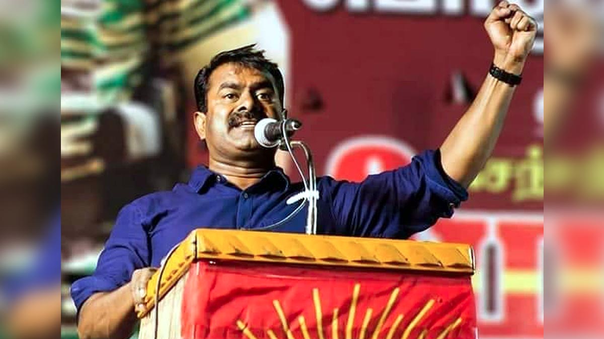 Senthamizhan Seeman Thackeray of Tamil Nadu 