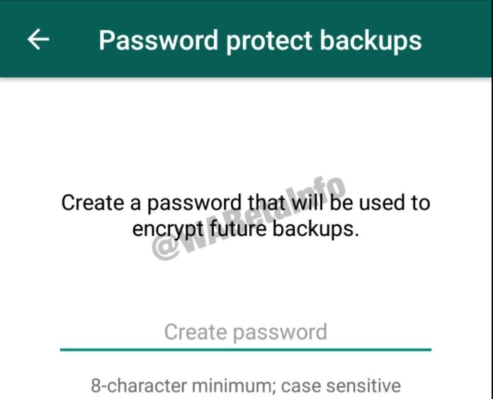 WhatsApp cloud backup encryption 