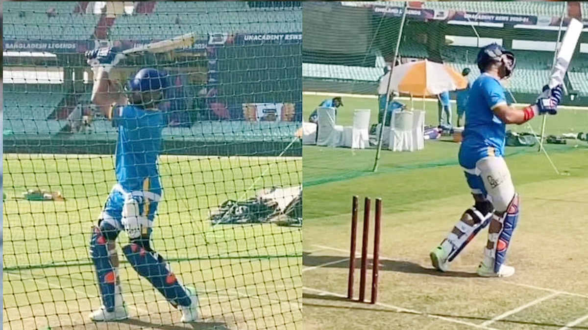 yuvraj singh net practise  ahead of road safety world series