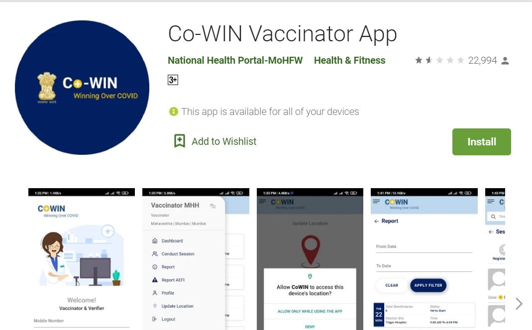 Co win vaccinator