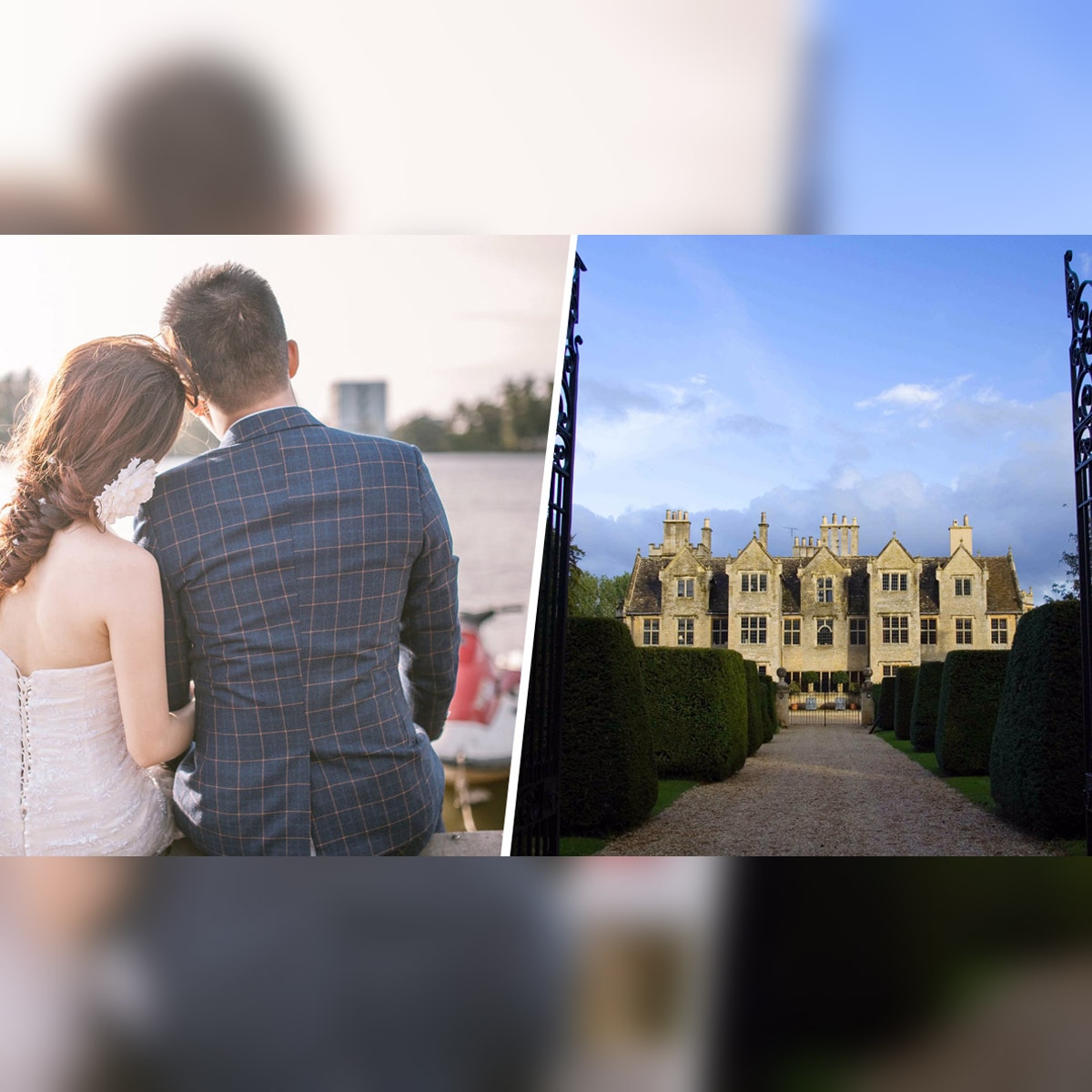 fake mansion wedding