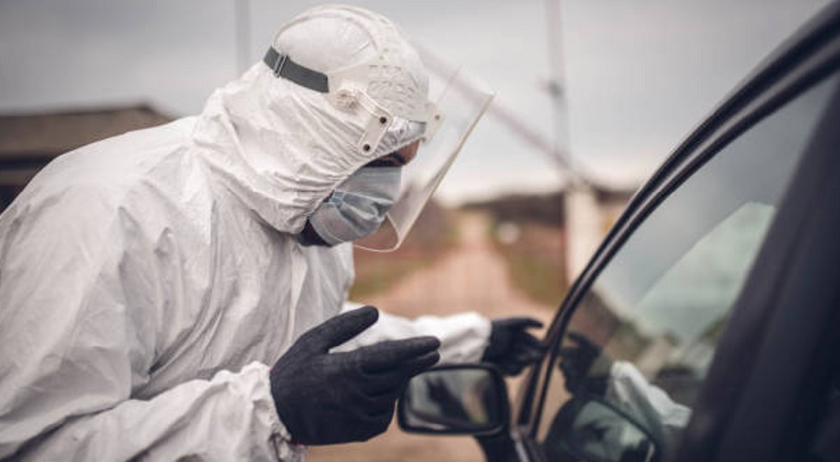 corona positive man arrested