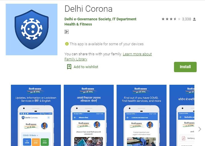 Delhi corona app