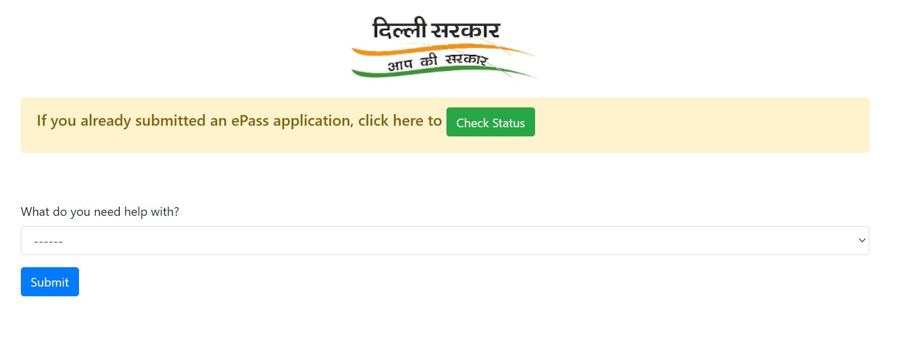 Delhi Govt Site