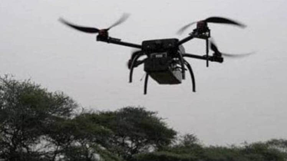 ड्रोन से सर्वेक्षण का काम