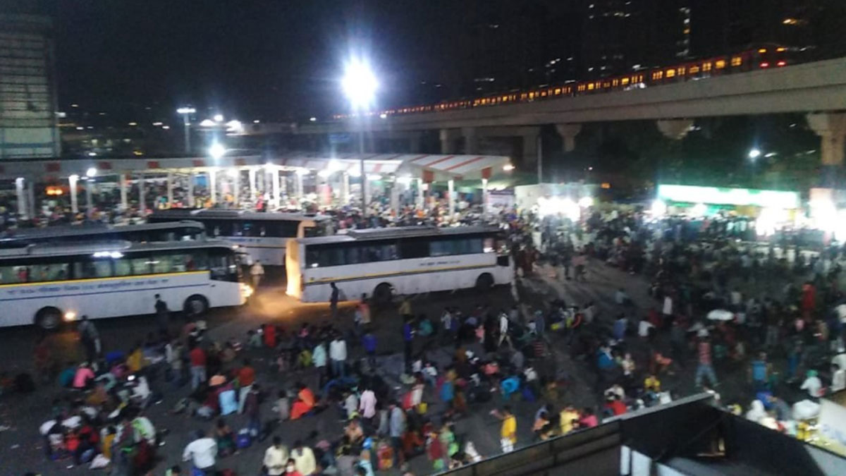 लॉकडाउन लगते ही दिल्ली से प्रवासी मजदूरों का पलायन तेज 