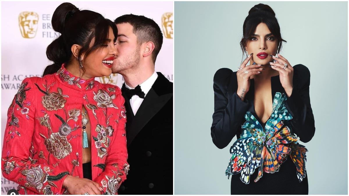 BAFTA 2021: रेड कारपेट पर छाईं प्रियंका चोपड़ा, निक जोनस ने किया किस, Photos