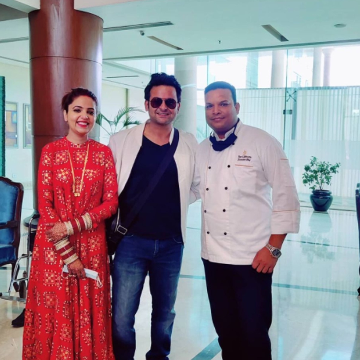 सुगंधा मिश्रा-संकेत भोसले शेफ के साथ 