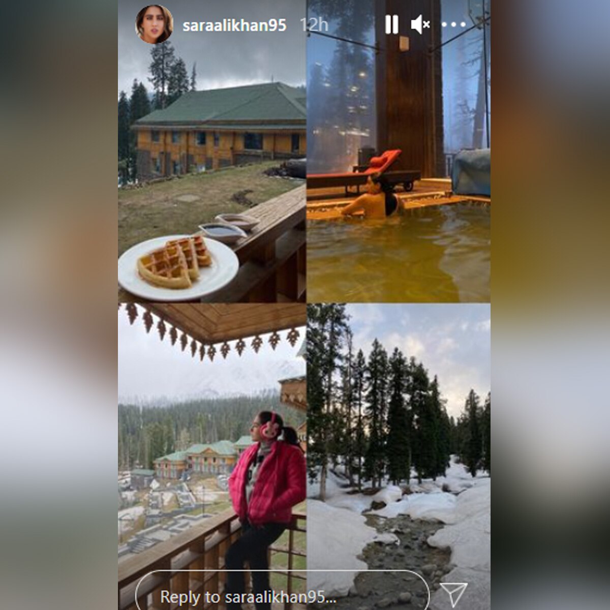 सारा अली खान इंस्टा स्टोरी 