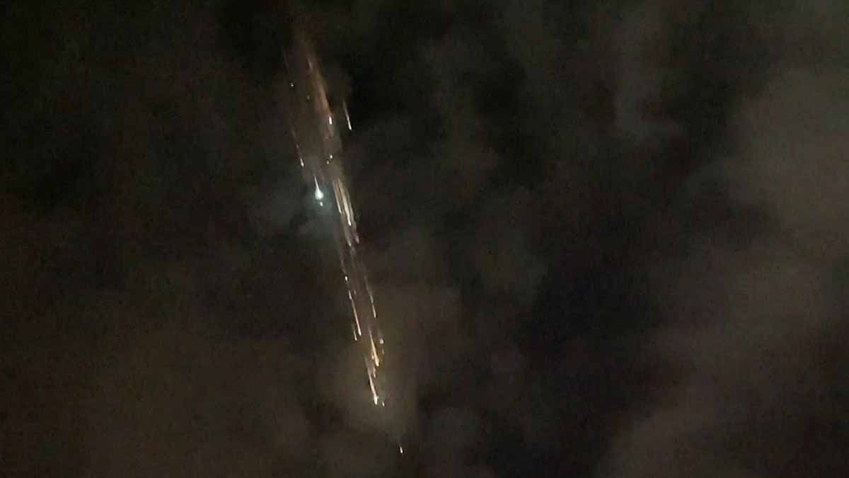 SpaceX Falcon Rocket Debris Falls