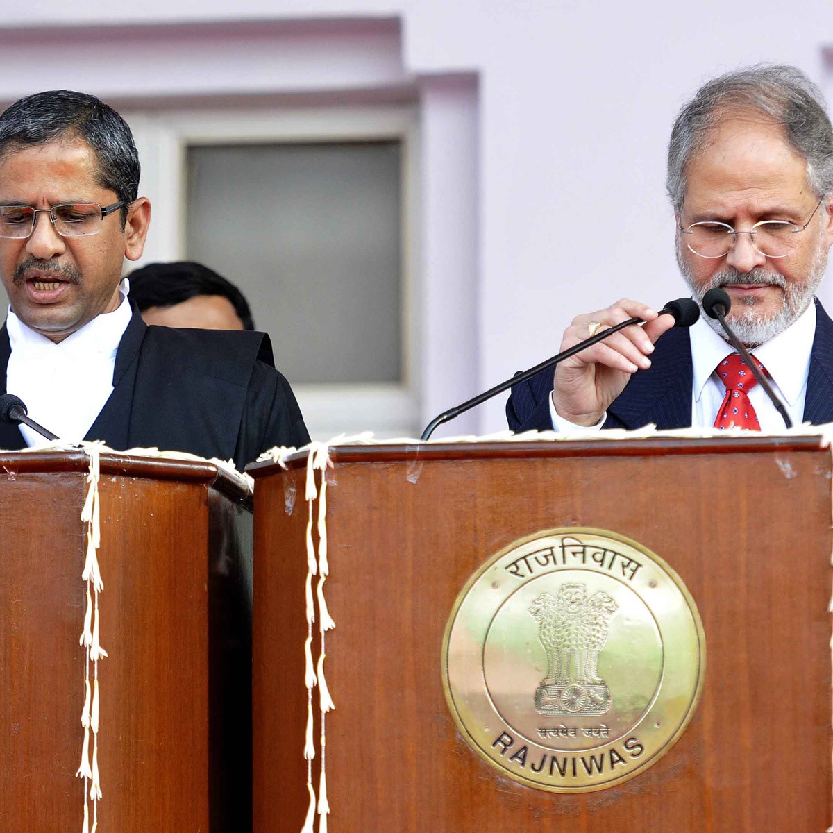 Justice Ramana, New Chief Justice of India with LG delhi(Getty)
