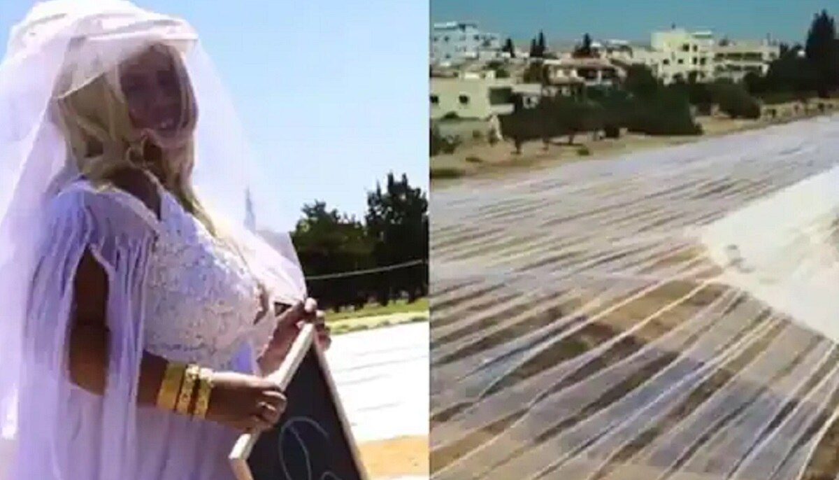 दुल्हन ने पहना 7 KM लंबा वेडिंग ड्रेस