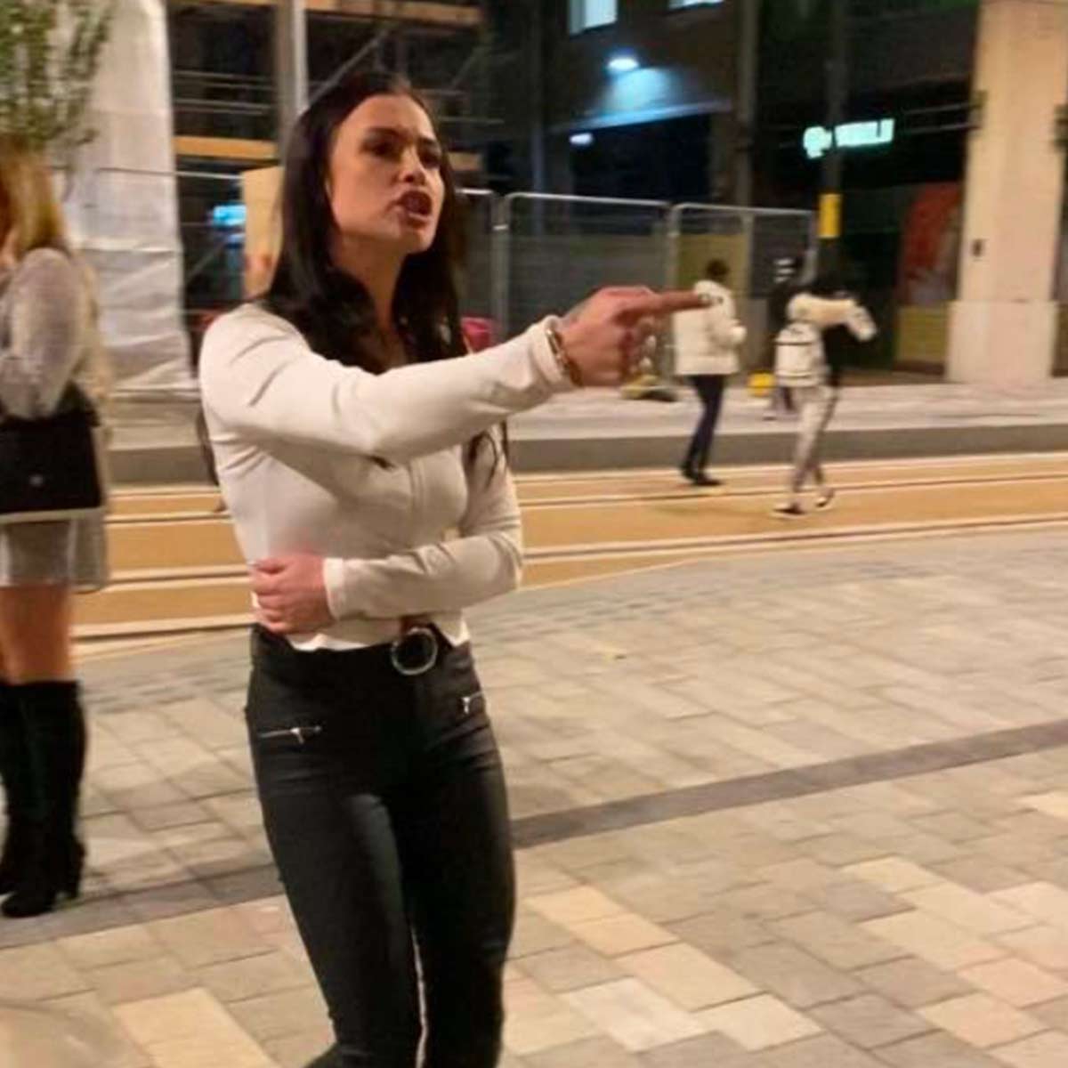 woman spit on bouncer 