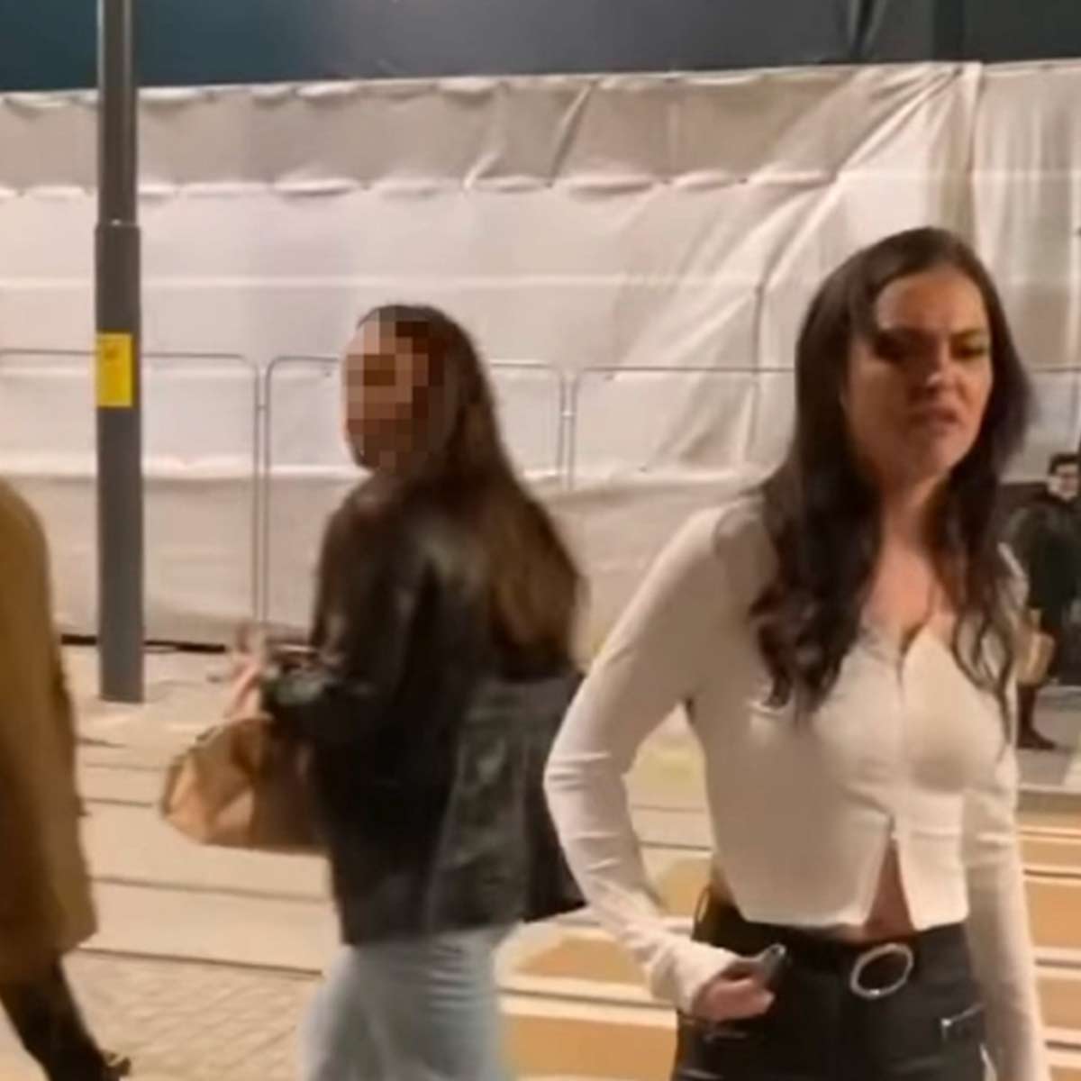 woman spit on bouncer 