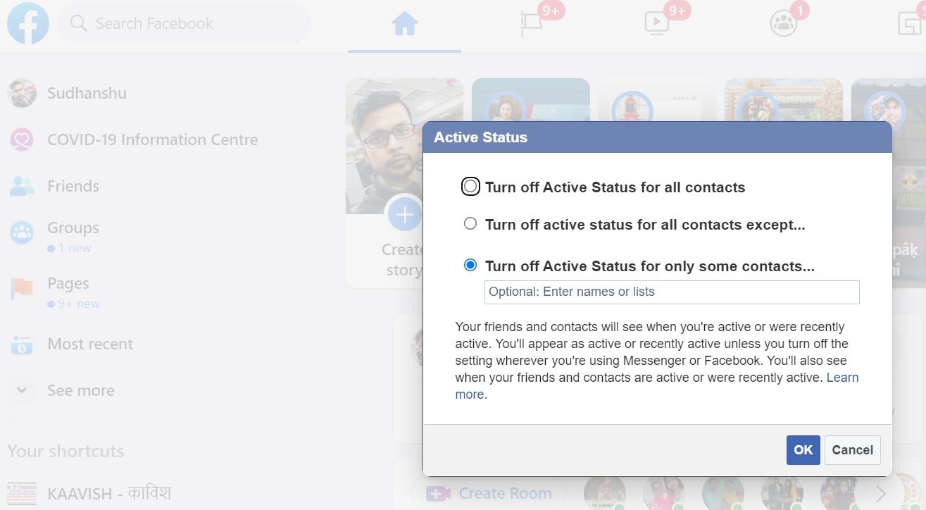 Facebook Active Status